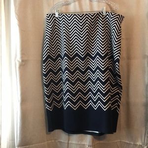 Cato Navy and White Skirt